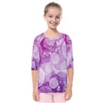 Purple Bubble Art Kids  Quarter Sleeve Raglan Tee