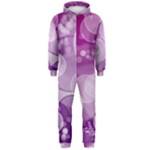 Purple Bubble Art Hooded Jumpsuit (Men)