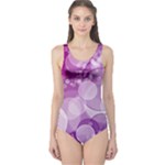 Purple Bubble Art One Piece Swimsuit