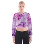 Purple Bubble Art Cropped Sweatshirt