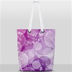 Purple Bubble Art Full Print Rope Handle Tote (Small)