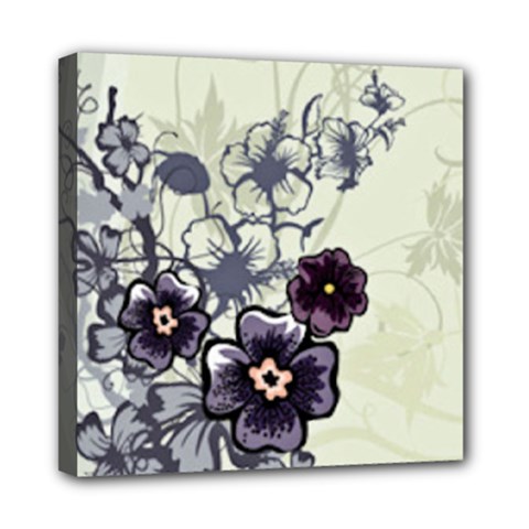 Purple Flower Art Mini Canvas 8  x 8  (Stretched) from ArtsNow.com