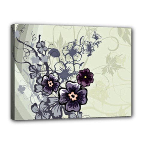 Purple Flower Art Canvas 16  x 12  (Stretched) from ArtsNow.com