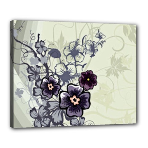 Purple Flower Art Canvas 20  x 16  (Stretched) from ArtsNow.com