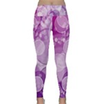 Purple Bubble Art Lightweight Velour Classic Yoga Leggings