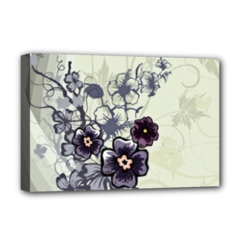 Purple Flower Art Deluxe Canvas 18  x 12  (Stretched) from ArtsNow.com