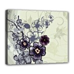 Purple Flower Art Deluxe Canvas 24  x 20  (Stretched)