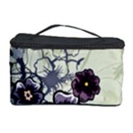 Purple Flower Art Cosmetic Storage Case