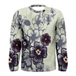 Purple Flower Art Men s Long Sleeve Tee