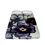 Purple Flower Art Fitted Sheet (Full/ Double Size)