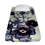 Purple Flower Art Fitted Sheet (Single Size)