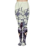 Purple Flower Art Tights