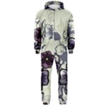 Purple Flower Art Hooded Jumpsuit (Men)