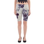 Purple Flower Art Yoga Cropped Leggings