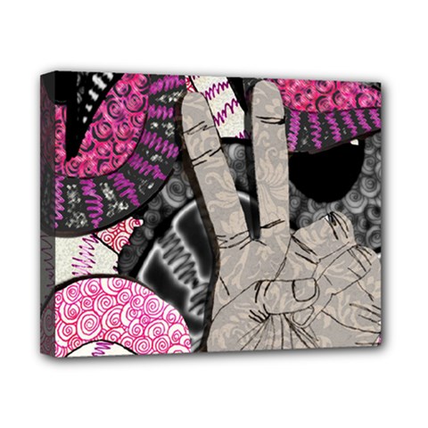 Peace Hand Art Canvas 10  x 8  (Stretched) from ArtsNow.com