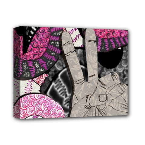 Peace Hand Art Deluxe Canvas 14  x 11  (Stretched) from ArtsNow.com