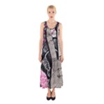 Peace Hand Art Sleeveless Maxi Dress