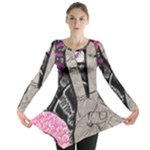 Peace Hand Art Long Sleeve Tunic 