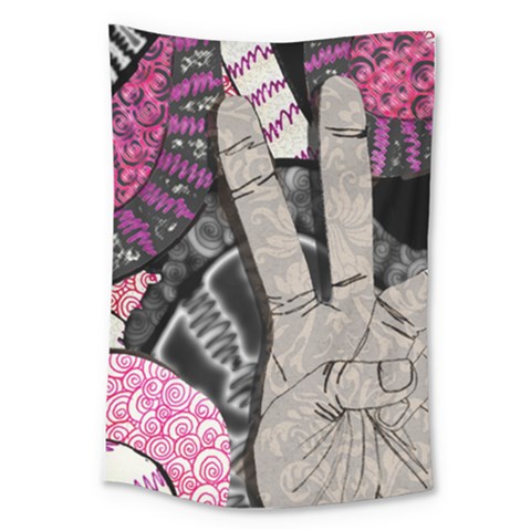 Peace Hand Art Large Tapestry from ArtsNow.com