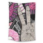 Peace Hand Art Large Tapestry