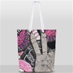 Peace Hand Art Full Print Rope Handle Tote (Small)