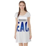 Peace Bird Short Sleeve Skater Dress