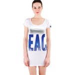 Peace Bird Short Sleeve Bodycon Dress