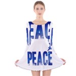 Peace Bird Long Sleeve Velvet Skater Dress