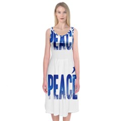 Peace Bird Midi Sleeveless Dress from ArtsNow.com