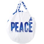 Peace Bird Giant Round Zipper Tote