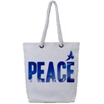 Peace Bird Full Print Rope Handle Tote (Small)