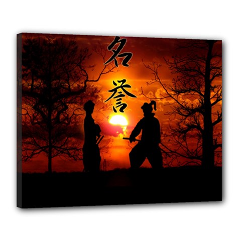 Ninja Sunset Canvas 20  x 16  (Stretched) from ArtsNow.com