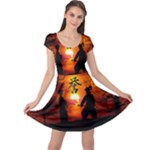 Ninja Sunset Cap Sleeve Dress