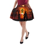 Ninja Sunset A-Line Pocket Skirt