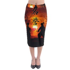 Midi Pencil Skirt 