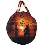 Ninja Sunset Giant Round Zipper Tote