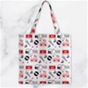 Zipper Grocery Tote Bag 