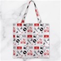 Zipper Grocery Tote Bag 