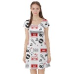 Music Is My Life Short Sleeve Skater Dress