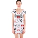 Music Is My Life Short Sleeve Bodycon Dress