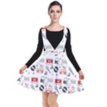 Music Is My Life Plunge Pinafore Dress