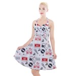 Music Is My Life Halter Party Swing Dress 