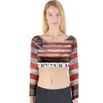 make america great britain again Long Sleeve Crop Top