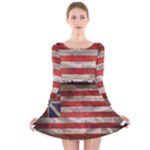 make america great britain again Long Sleeve Velvet Skater Dress