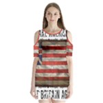 make america great britain again Shoulder Cutout Velvet One Piece