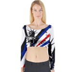 Statue of Liberty Long Sleeve Crop Top