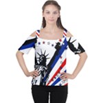 Statue of Liberty Cutout Shoulder Tee