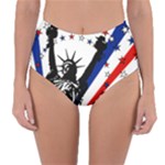 Statue of Liberty Reversible High-Waist Bikini Bottoms