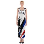 Statue of Liberty Fitted Maxi Dress