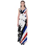 Statue of Liberty Empire Waist Maxi Dress